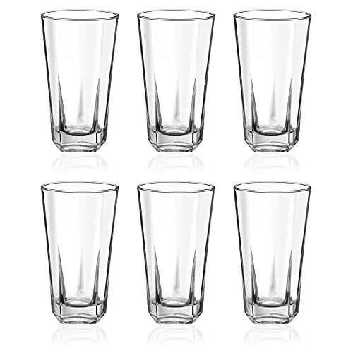 Treo By Milton Crescent Cool Glass Tumbler, Set of 6, 274 ml, Transparent