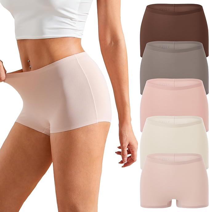 Women Panties Set Pack Combo of 3/6 Seamless No Show Underwear Cotton Blend Inner-image-29