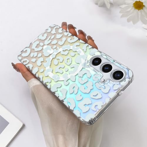 SAKUULO Magnetic Iridescent Case for Samsung Galaxy S24 5G Blue Leopard by SAKUULO - Used condition - Image 3