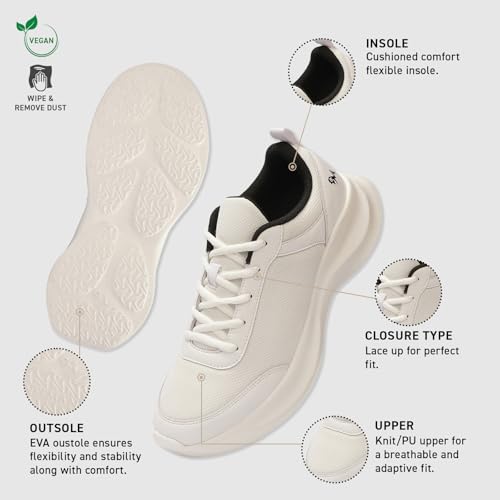 Image of Neeman's Everyday Rise Sneakers for Men | Lightweight Breathable Stylish Casual Walking Shoes | Flexible Dual Density Footbed | Reduces Joint Pressure | Flexible Sole | Lace- Up Shoe