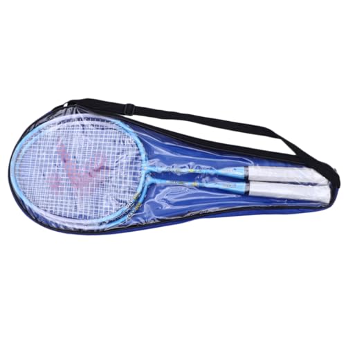 OHPHCALL 1Pair Cartoon Badminton Racket Set Lightweight Alloy Sports Racket for Outdoor Play Training Tool for Safe Design with No Angles for Beginners