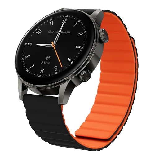 Black Shark S3 Smartwatch con Correa Magnética, Llamadas Bluetooth ENC, Pantalla AMOLED 1.43", 150+ Modos Deportivos, GPS, 15 Días de Batería, Reloj Inteligente de Salud y Fitness, Negro
