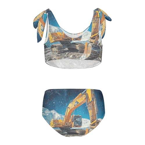 Excavator Blue Starry Night Girls Bikini Sets 2 Piece Swimsuits Bathing Suit Swimwear2