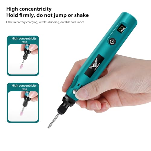 JENABOM Mini Cordless Rotary Tool, USB Charging, 5-Speed Rotary Tool Kit with 39 Accessories, Multi-Purpose 3.6V Power Rotary Tool for Sanding, Polishing, Drilling, Etching 4 JENABOM Mini Cordless Rotary Tool, USB Charging, 5-Speed Rotary Tool Kit with 39 Accessories, Multi-Purpose 3.6V Power Rotary Tool for Sanding, Polishing, Drilling, Etching - Image 4