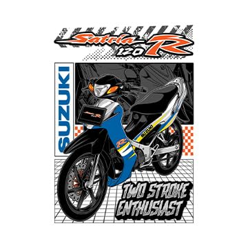 Image of BLINKART Suzuki Satria 120Car Posters Sticker Gift Items for Boys Room Wall Decor || Comes with Double-Sided Tape|| Decoration Bedroom Living Room Office Studio Decor | 12x18 In (A3) - CAR-249