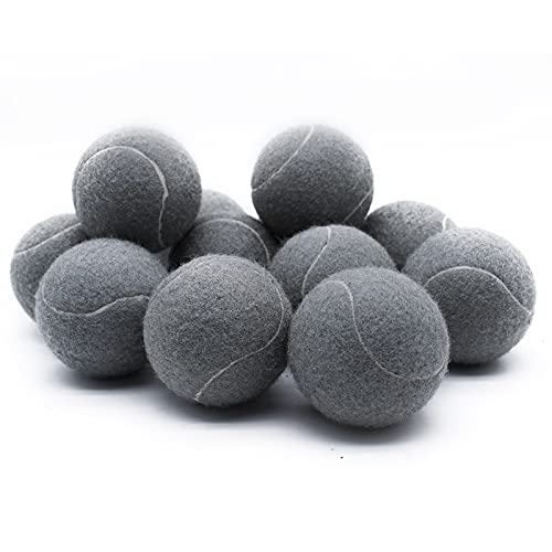 Magicorange Tennis Balls, 12 Pack Advanced Training Tennis Balls Practice Balls, Pet Dog Playing Balls, Come With Mesh Bag For Easy Transport, Good For Beginner Training Ball (Grey) #TOP4