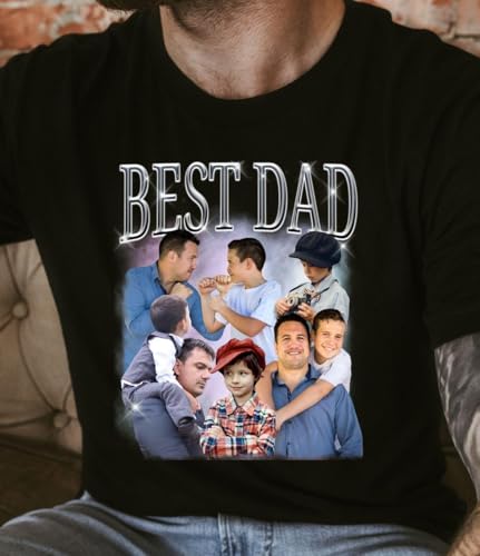 NAZENTI Custom Dad Photo Bootleg Rap Shirt, Best Dad Gift