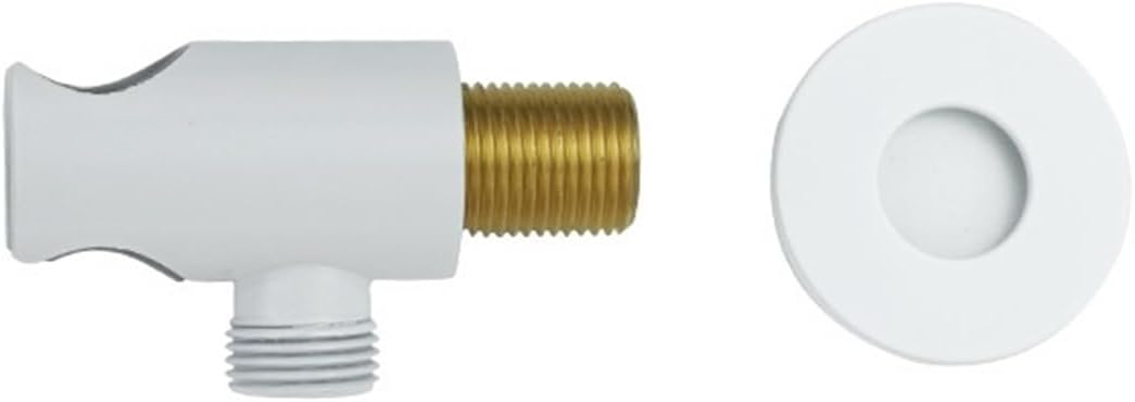 Shower Head Holder Chrome White Black Gray Brass Bracket Stand Round Square for Shower Standard G1/2 Bathroom Accessories(White Round A)