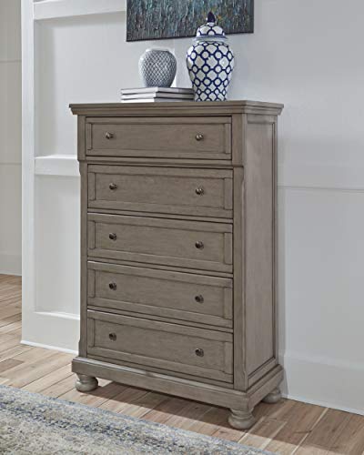 Signaturedesignbyashleylettnertraditional5drawerchestwithdovetailconstructionlightgray  Urban Country Home Decor Signature design by ashley lettner traditional 5 drawer chest with dovetail construction light gray  urban country home decor