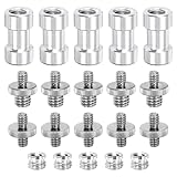 QUARKZMAN Kamera-Schraubenhalter-Set, Schraubenmuttern 1/4 Zoll männlich zu 1/4 Zoll männlich, 1/4 Zoll männlich zu 3/8 Zoll männlich, weibliche Schraube für Kamera