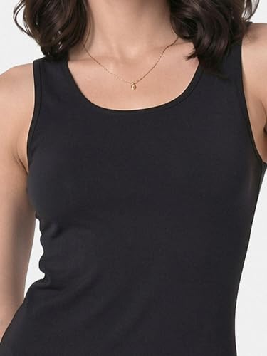 Image of Enamor E025 Essentials Stay New Slim Fit Soft, Naturally Breathable Cotton Fabric Tank Top For Women