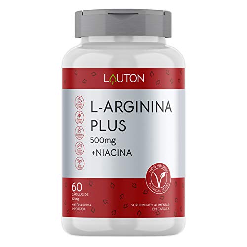 Arginina Plus 500mg Vegano 60 Capsulas Lauton Nutrition