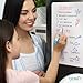 YES4QUALITY Magnetic Dry Erase Whiteboard Sheet for Fridge 19x13 in, with Stain Resistant Technology, Includes 3 Fine Tip Markers & Big Eraser with Magnets, Refrigerator White Board Planner