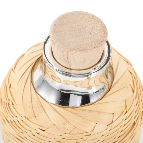 Hervidor térmico de bambú de 1.3l con interior de vidrio termo portátil retro 7
