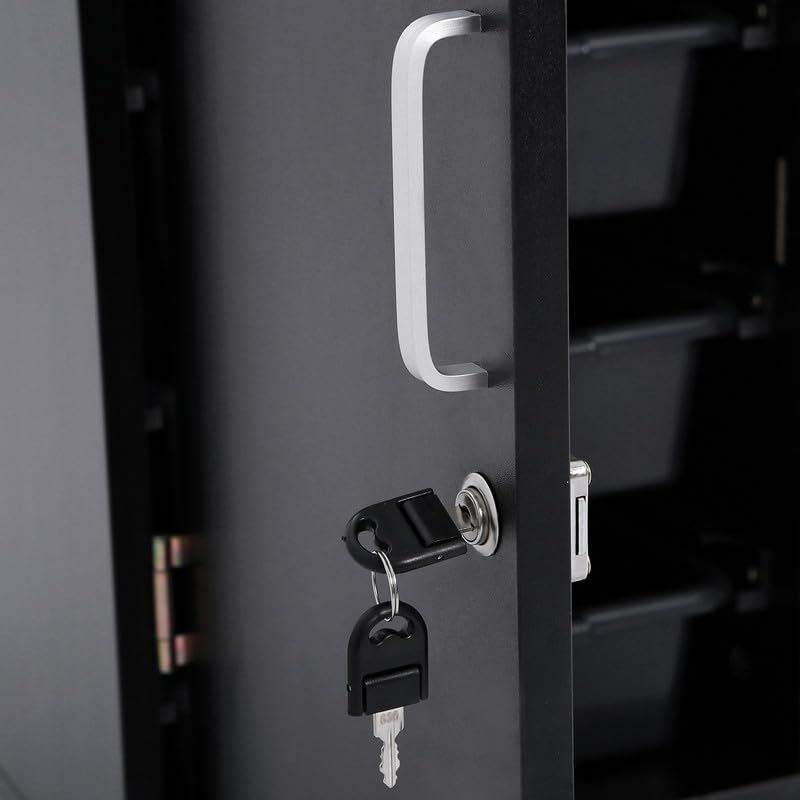 Salon-Trolley-Cart-with-Wheels-and-DrawersMobile-Salon-Stations-for-Hair-Stylist-Salon-Rolling-Cart-Organizer-for-Barber-Hairdresser-Lockable-Beauty-Spa-Equipment-for-BarbershopBlack