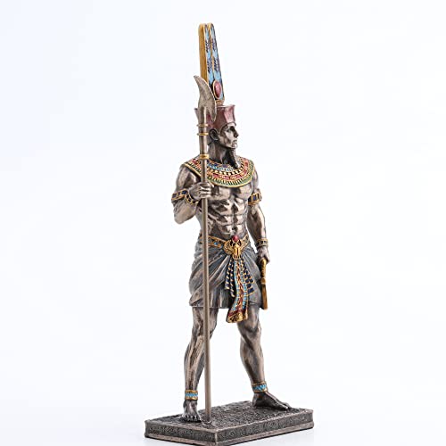 Estatua Amun Resina Bronce 27 cm Veronese Design miniatura 4