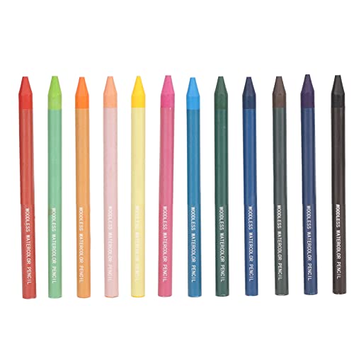 LjwZekyrnt Juego de lápices de colores de 12 colores con núcleo de acuarela, solubles en agua, lápices de pintura para obras de arte