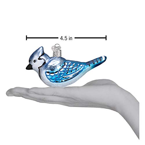 Old World Christmas Bright Blue Jay Glass Blown Ornament For Christmas Tree #TOP4