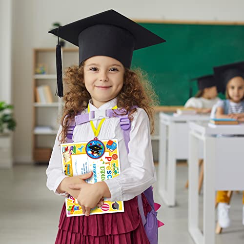 Jutom 48 Pcs Preschool Graduation Medal and Diploma Set Kids Preschool Graduation Award Medal with Neck Ribbon Graduation Award Certificate for Preschool Graduation Gifts Favors