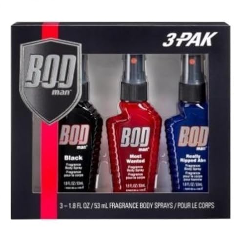 Bod Man Body Spray Styles, Black - Most Wanted - Really Ripped Abs by Bod Man