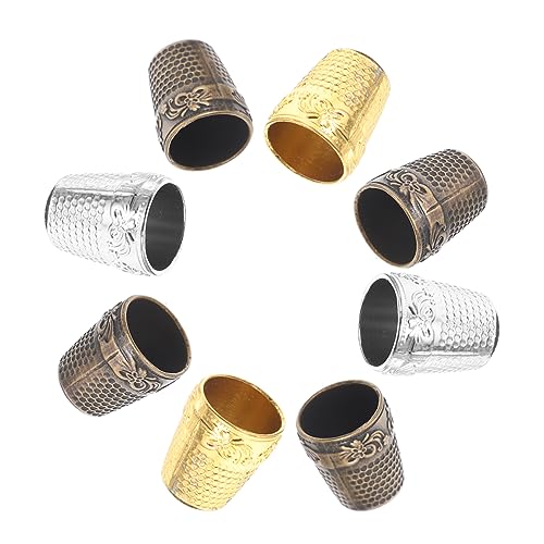 Veemoon Sewing Thimbles 8pcs Metal Thimbles Finger Protectors Perfect for Embroidery Quilting