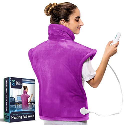 Cure Choice XL Electric Heating Pad for Back Pain Relief, Ultra Soft 24"x33"