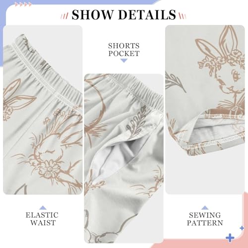 Read Bunny Boys Pants Boys Athletic Pants Long Pant for Boywith Pockets Wide-Leg Size 6-14Y4