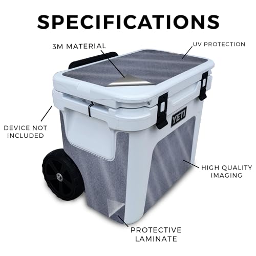 Image of Glossy Glitter Skin Compatible with Yeti Roadie 32 Wheeled Cooler - Charcoal Lattice - Premium 3M Vinyl Protective Wrap Decal Cover - Easy to Apply | Crafted in The USA by MightySkins