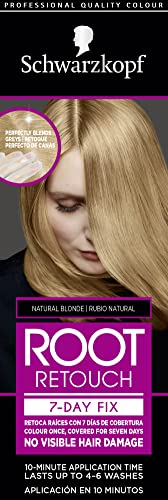 Schwarzkopf Root Retouch - Retoca Raíces duración 7 días, Cubre Canas 7 day fix, Tono Rubio Natural