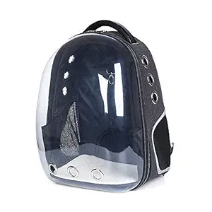 SRI Breathable Pet Cat Dog Puppy Carrier Travel Bag Space Astronaut Capsule Backpack (Black)