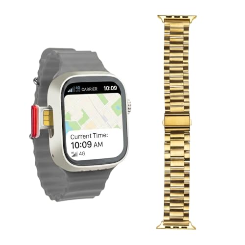Image of GS29 5G SIM Android Smart Watch,Store Working, Maps, YouTube, Sports Features, Volte Calling(5G SIM Supported) Extra Band (Orange and Black)