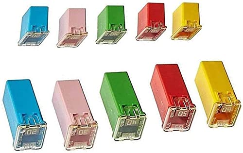 Fuse 10 Pc Car Fuse FMX Female Maxi Fuse Assortment Low and Tall/STD Shaped Assortment Fuse 20A 30A 40A 50A 60A miniatura 1