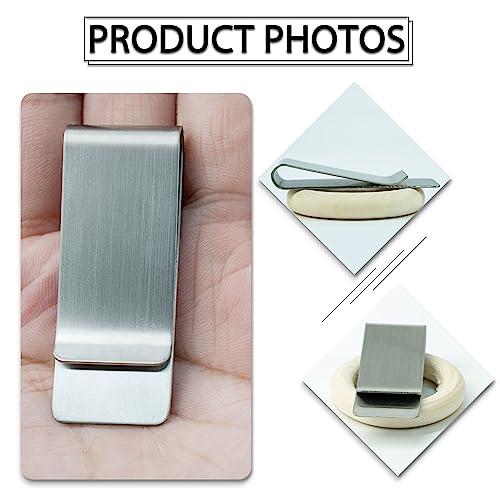 18 Pcs Stainless Steel Money Clip, Silver Metal Money Clip for Cash Credit Cards Holder Wallet Clip for Women Men4