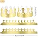 MSDADA 30 Pieces Golden King Crowns (6 Style), Gold Foil Paper, Party Crown Hat Cap for Birthday, Celebration Baby Shower, Photo Props, New Year and Wedding Anniversary