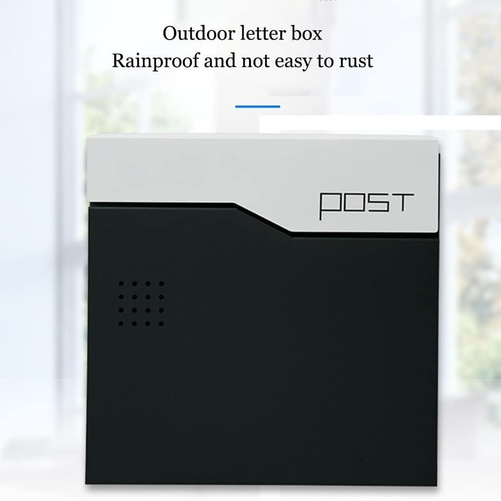 REMYS Suggestion Box Mail Box Key Drop Box Steel Wall Mount Mail Boxes with Key Lock Large Capacity Metal Postbox for House Courtyard Decoration Pendant