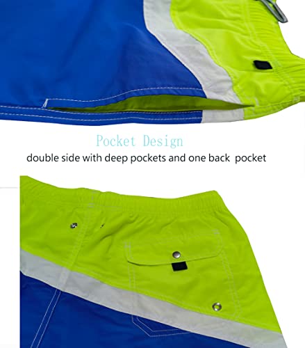 Men's Swim Trunks Quick Dry Athletic Swimwear Shorts with Mesh Lining and Pockets4