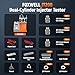 FOXWELL JT200 Fuel Injector Tester, Fix Engine Misfire & Rough Idle - Visualize Spray Pattern & Volume, Automatic Fuel Injection System Tester Diagnostic Tool for 6V/12V MPI Motorcycle & Car Injectors