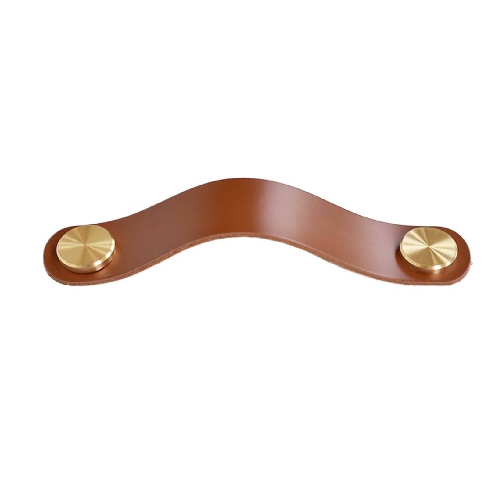 Wyqxty Gold Brass Leather Cabinet Handles Leather Drawer Knobs Silver 96-160Mm(,96Mm)