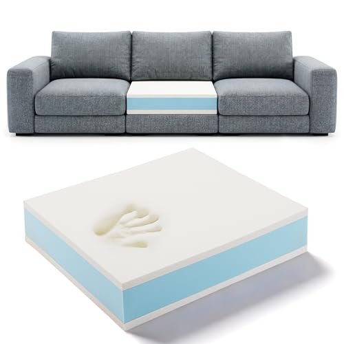BALAPET Memory Foam Couch Cushion Replacement Sofa Cushion Replacement Insert 3-Layer Foam Seat Cushion Upholstery Foam for Couch Chair Seat Cuttable DIY No Cover(27246in)