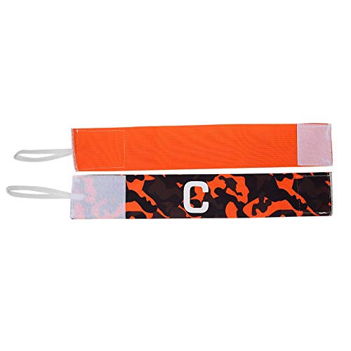 Dwawoo Capitán Brazalete, Nylon Fútbol Capitán Arm Band Team Sports Brazalete para fútbol Hockey Tenis Baloncesto Voleibol(Naranja)