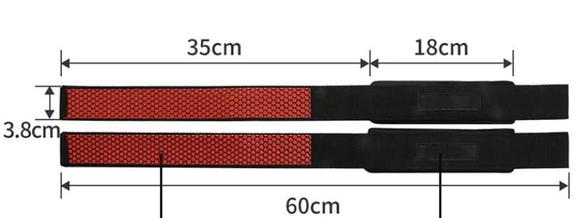 Myfitsport67® Weight Lifting Straps Gym Padded Fitness Accessories Crossfit Gym for Bodybuilding and Powerlifting Wrist Bands Gym Increases Strength with Reinforced Grip Unisex (Red) - Image 3
