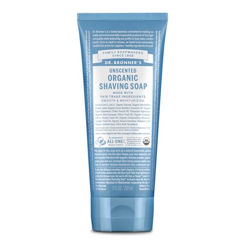 Dr. Bronner's - Organic Shaving Soap (Unscented, 7 Ounce) - Certi...