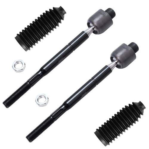 Image of Detroit Axle - Front Upper Control Arms Lower Ball Joint, Inner Outer Tie Rod End w /Rack Boots Replacement for 2003-2009 Toyota 4Runner / Lexus GX470-10pc Set