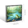 Frog in A Pond Lapel Pin Brooches Square Fashion Brooch Pin Cute Button Badges Alloy Button Pins Enamel Pins Metal Pinback for Hat Shirt Clothing Bags #1