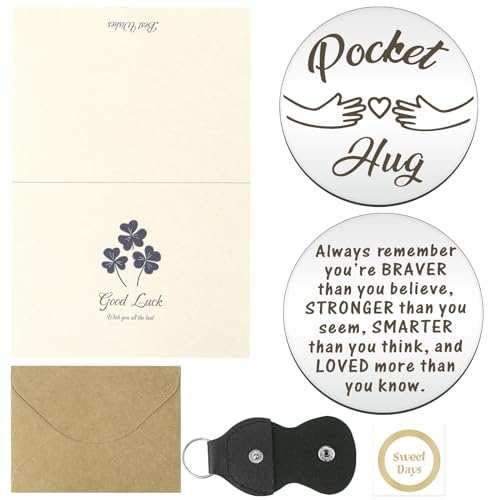 Pocket Hug Llavero de Regalo Colega, Fichas de Abrazo de Bolsillo, Regalos de Aliento para Amigas Familia, Niños, Paciente, Compañera, Amantes
