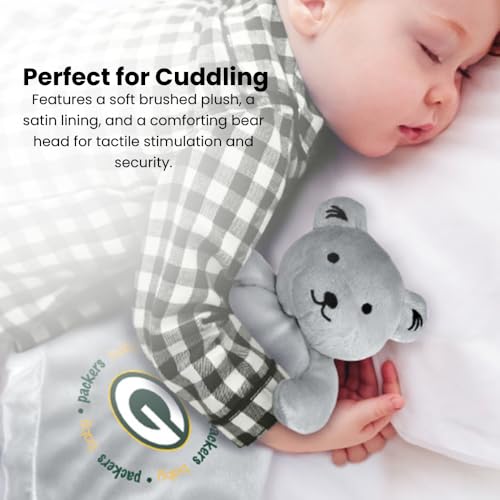 Image of Baby Fanatic NFL Baby Security Blanket Bear Snuggle Toy for Newborn Boy Girl Unisex Stuffed Animal Officially Licensed