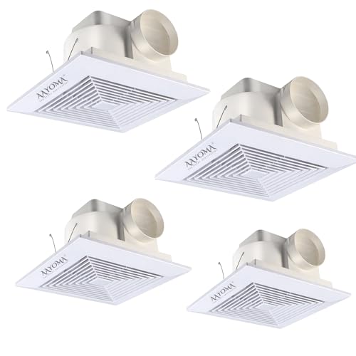 Image of Ceiling Mounted Fan (Size-10 Inch) | Ceiling Exhaust Fan | ISO, CE, RoHS Certified | Air Ventilation System for Bathroom Kitchen Office | High Speed Silent Exhaust Fan | Pack of 4