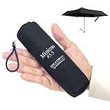 超ミニ クール 折りたたみ傘 日傘 【Minimo#3.5】 16.5cm 軽量 150g 遮熱 親骨50cm x 5本 遮熱性効果温度-36.2℃ UPF50+ コンパクト UVカット100% 遮光率100% 抗風 折り畳み傘 晴雨兼用 ポケットサイズ ミニ傘 小さい 晴雨兼用傘 紫外線カット 高撥水 メンズ レディース ミニマリスト ミニモ (ブラック）