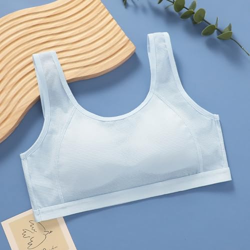 2PC Training Bra for Girls 10-13 Years,Seamless Comfortable Breathable Sports Crop Top Underwear for Teenagers and Kids3