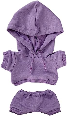 niannyyhouse 15cm Plush Doll Clothes Elastic Solid Sportswear Suits Hoodie Pants Soft Stuffed Plush Toy Dress Up Accessories (Purple, 15cm) niannyyhouse 15cm Plush Doll Clothes Elastic Solid Sportswear Suits Hoodie Pants Soft Stuffed Plush Toy Dress Up Accessories (Purple, 15cm)